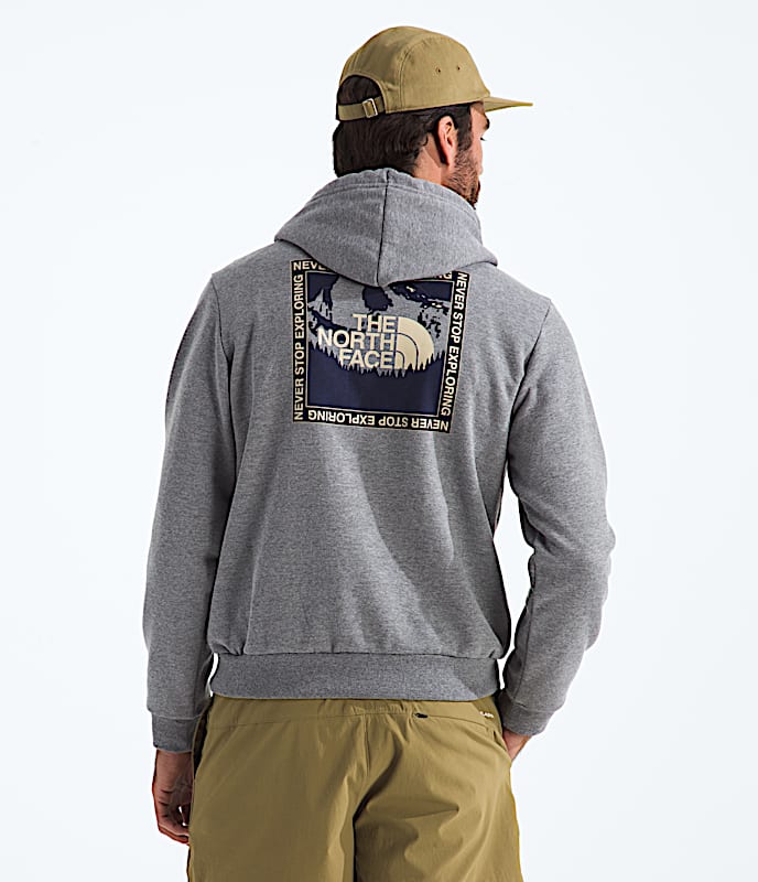Mens Stay Exploring Regular Hoodie TNF TNF Mid Grey Heather Main