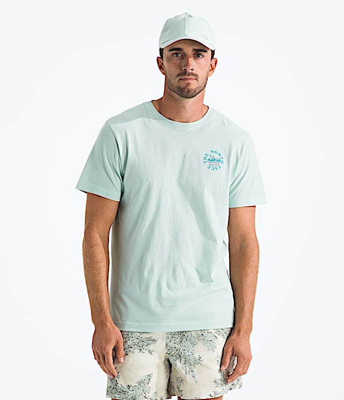 Mens Sunrise Escape Regular ShortSleeve Tee TNF Opal Frost Main