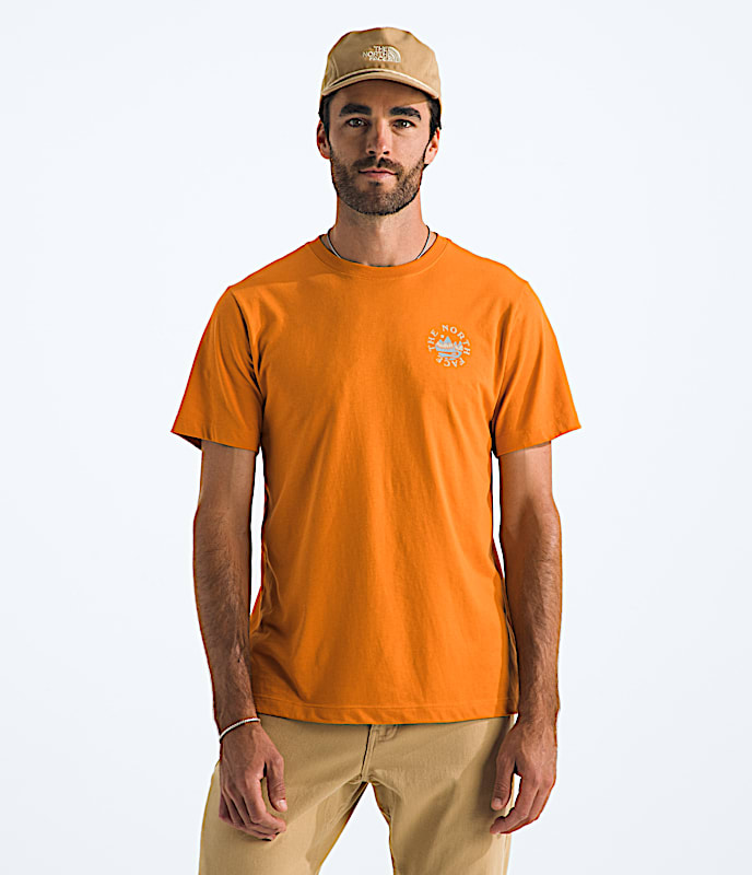 Mens Sunrise Escape Regular ShortSleeve Tee TNF Dust Orange Main