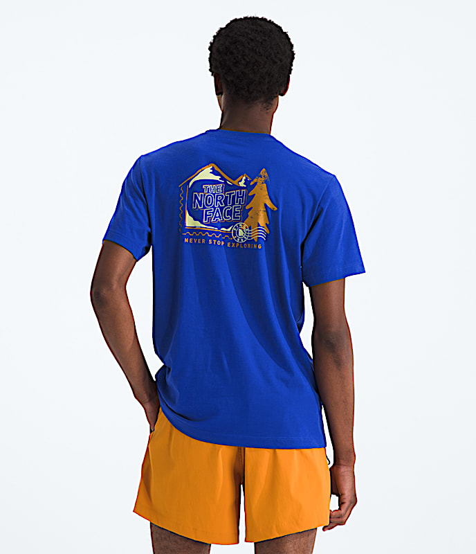 Mens Mountain Stamps Regular ShortSleeve Tee TNF TNF Blue Main