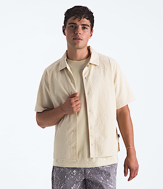 Mens Pacific City Button Down TNF Desert Stone HERO