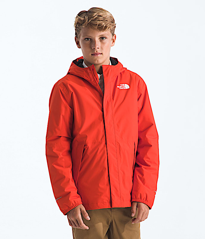 Boys Warm Antora Rain Jacket TNF Lava Red Main