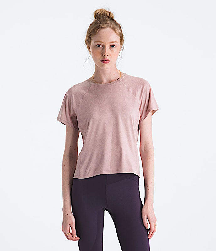 Womens Jaida ShortSleeve Tee TNF Metal Pink Light Heather HERO