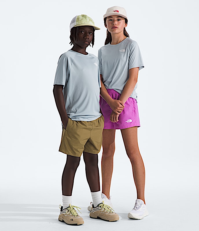 Boys  Girls Sunriser ShortSleeve Tee TNF Frost Grey Main