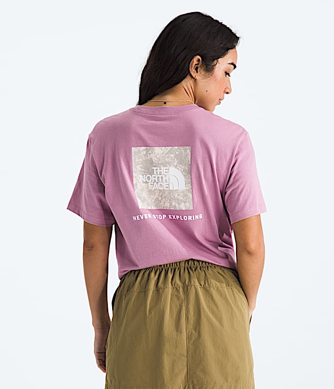 Womens Glacier Drift Relaxed ShortSleeve Tee TNF Hushed Lavender HERO