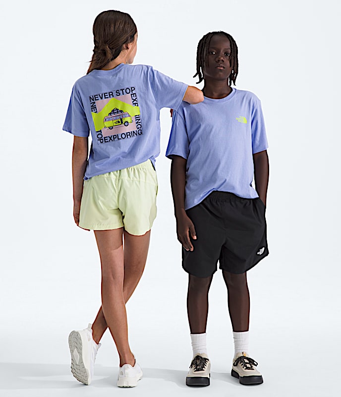 Boys  Girls Escape The City Regular ShortSleeve Tee TNF Periwinkle Glow Main