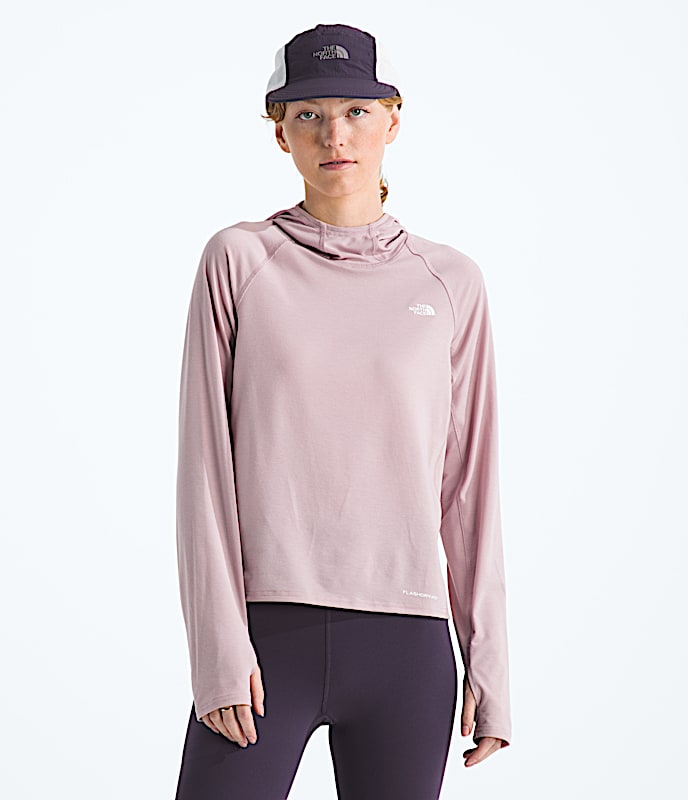 Womens Adventure Sun Hoodie TNF Metal Pink Main