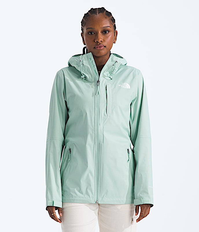 Womens Alta Vista Rain Jacket TNF Opal Frost HERO