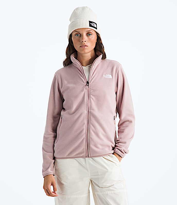 Womens Glacier Fleece Jacket TNF Metal Pink Main