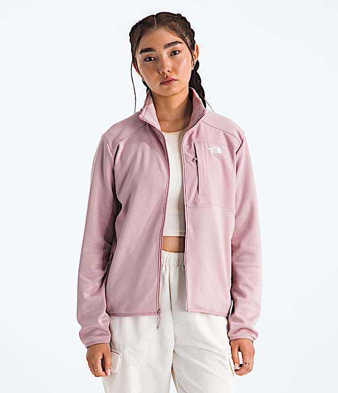 Womens TNF Performance Fleece FullZip Jacket TNF Metal Pink Main