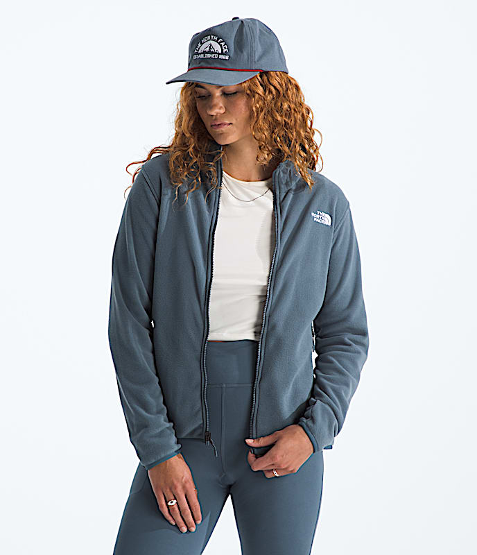 Womens Glacier Fleece Jacket TNF Granite Grey Main