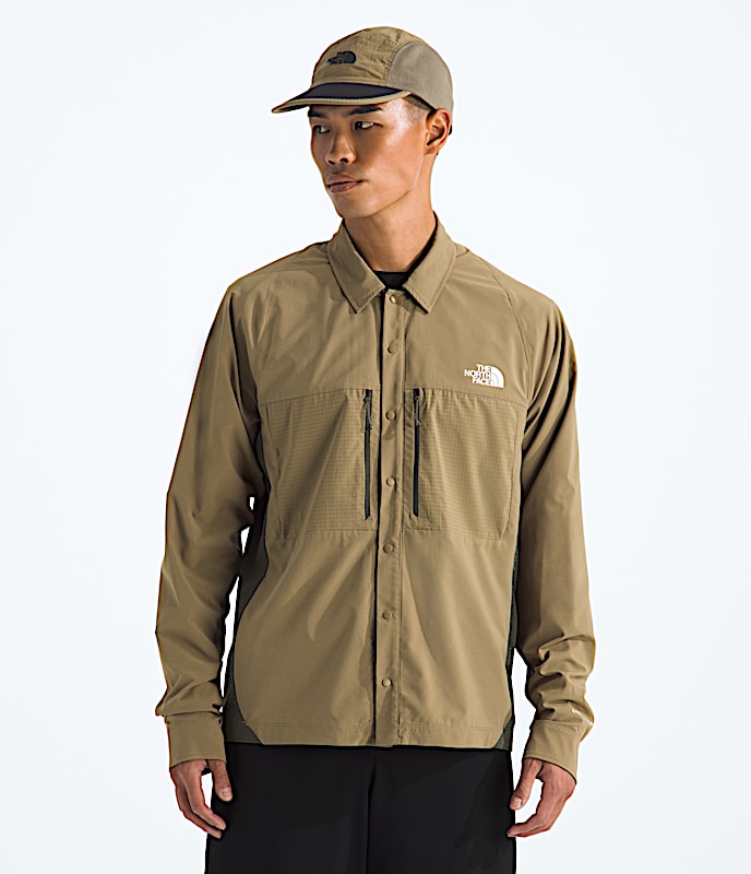 Mens Trail LIGHTRANGE LongSleeve Shirt TNF CedarNew Taupe Green Main