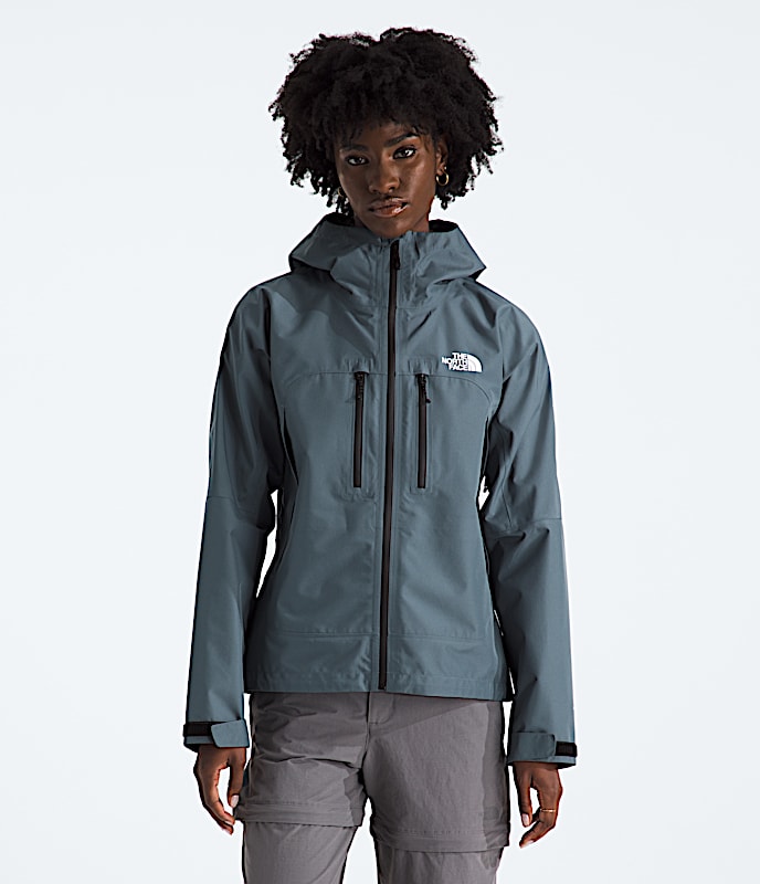 Womens Valley View Rain Jacket TNF Granite Grey Main
