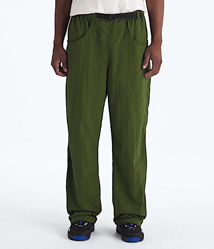 Mens TNF Red Box Nylon Belted Pants TNF Woodland Green Main