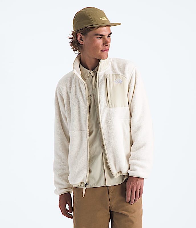 Mens Yumiori Off Peak FullZip Jacket TNF White DuneDesert Stone Main