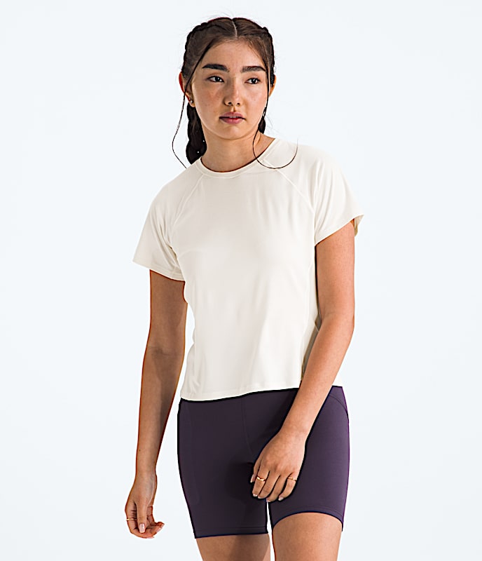 Womens Jaida ShortSleeve Tee TNF White Dune Light Heather Main