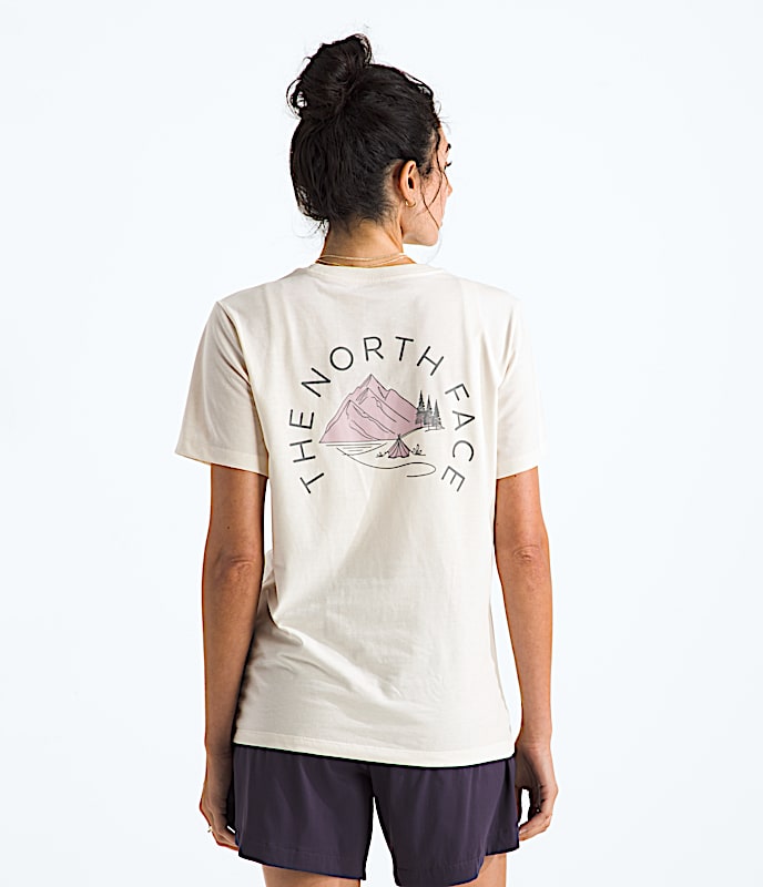 Womens Monte Regular ShortSleeve TeeGraphic TNF White Dune Main
