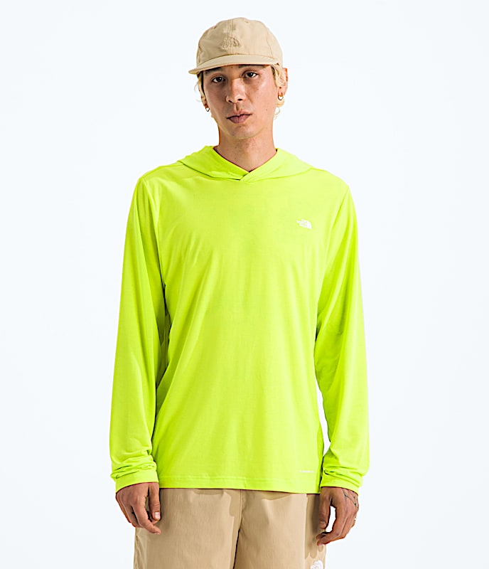 Mens Adventure Sun Hoodie TNF Fizz Lime HERO