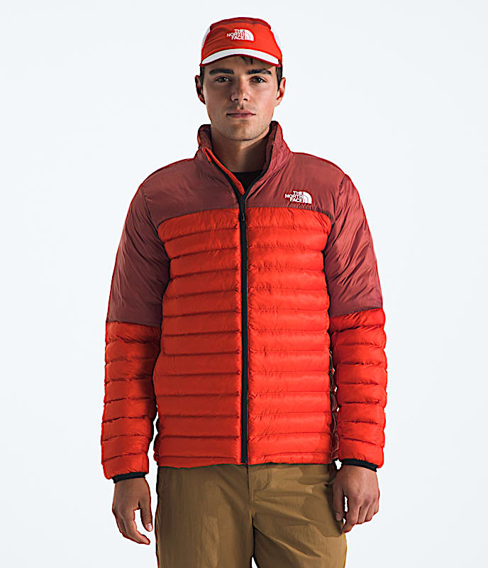 Mens Terra Peak Jacket TNF Lava RedIron Clay HERO