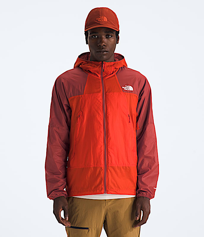 Mens Ridgelite FUTUREFLEECE Wind Jacket TNF Lava RedIron Clay Main
