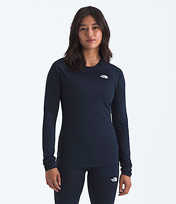 TNF X Smartwool Womens Merino Blend 150 LongSleeve Crew TNF Deep Navy Main