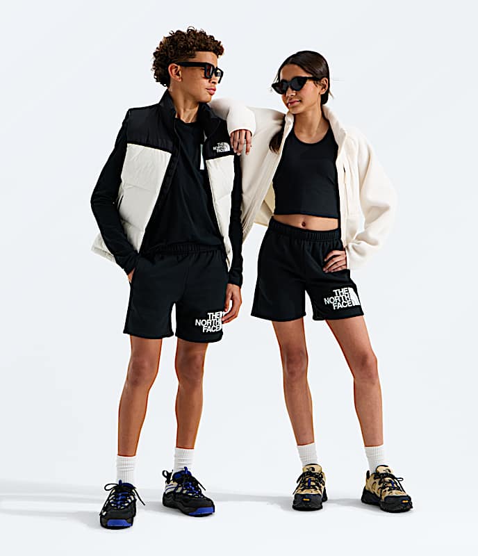 Boys  Girls Evolution Half Dome Shorts TNF TNF Black Main