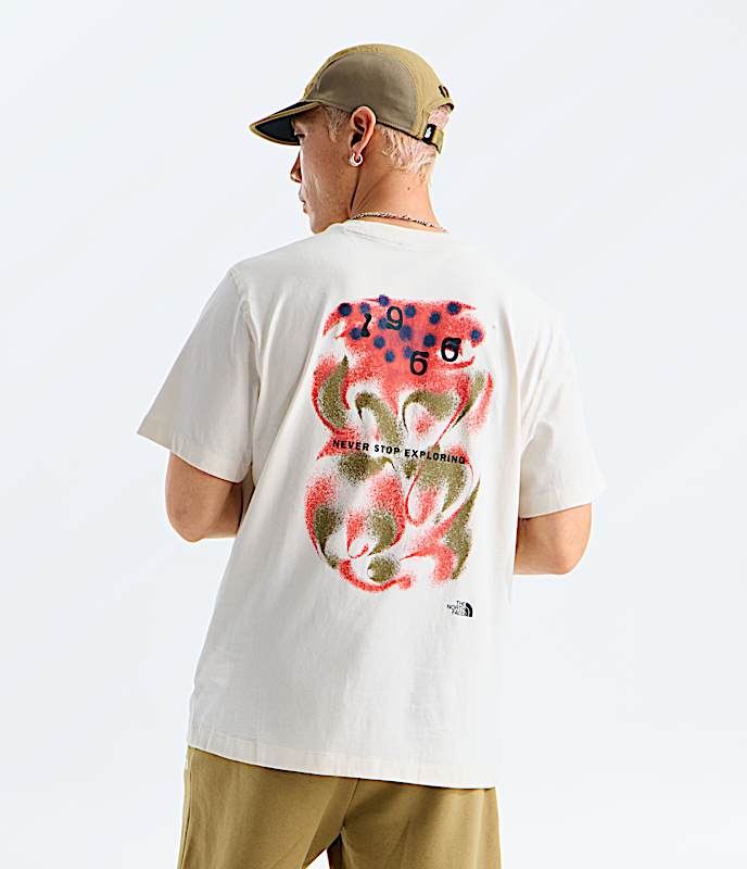 Mens 1966 Motion Relaxed ShortSleeve TeeGraphic TNF White Dune Main