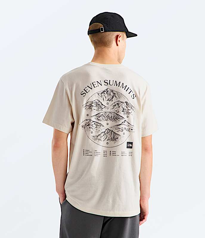 Mens Places We Love ShortSleeve TeeSeven Summits TNF White Dune Main