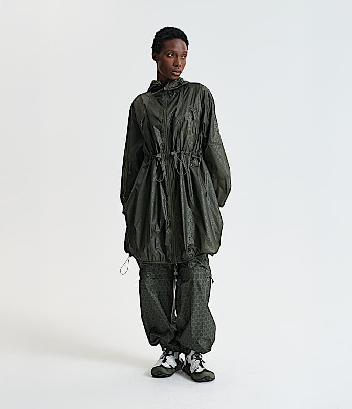 TNF x Cecilie Bahnsen Emma Long Wind Jacket TNF Forest Night Green Main