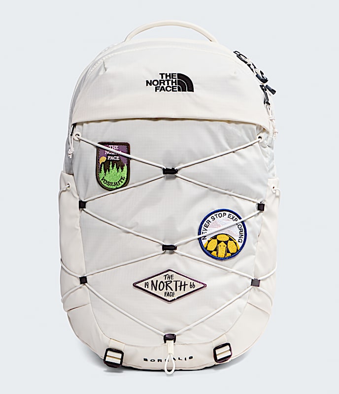Womens Borealis Patch Backpack TNF White Dune Patch HERO