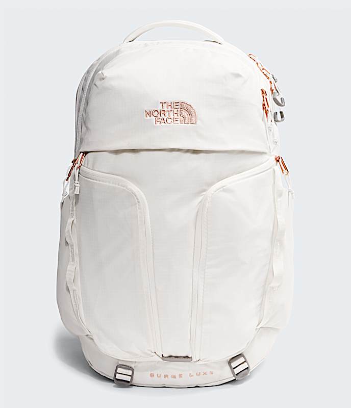 Womens Surge Luxe Backpack TNF White DuneBurnt Coral Metallic HERO