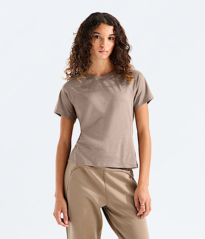 Womens Jaida ShortSleeve Tee TNF Garnet Light Heather HERO