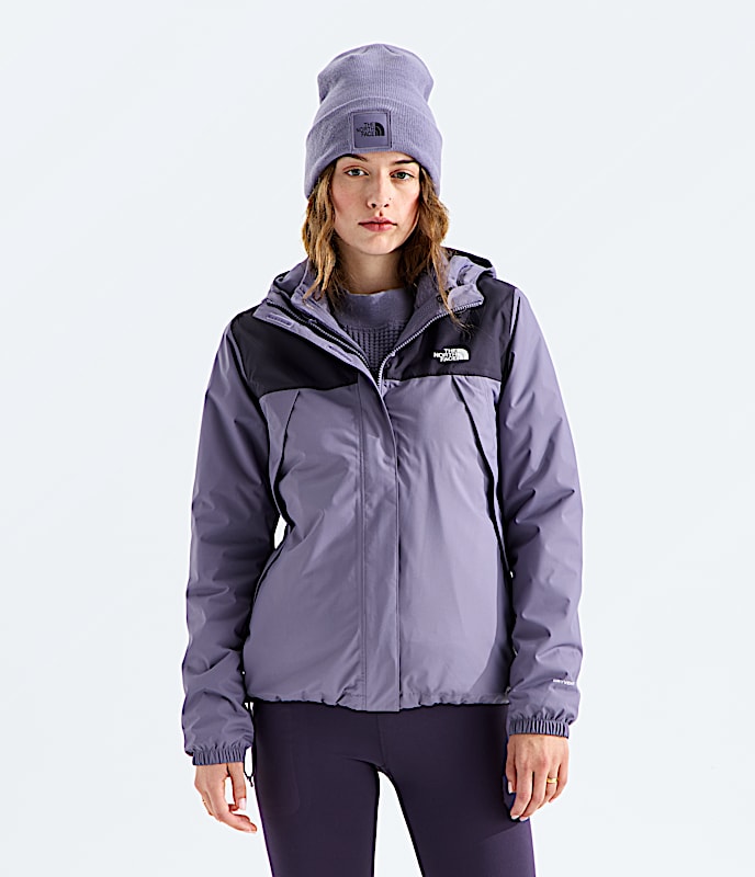 Womens Antora Triclimate Jacket TNF Bacio Brown Main