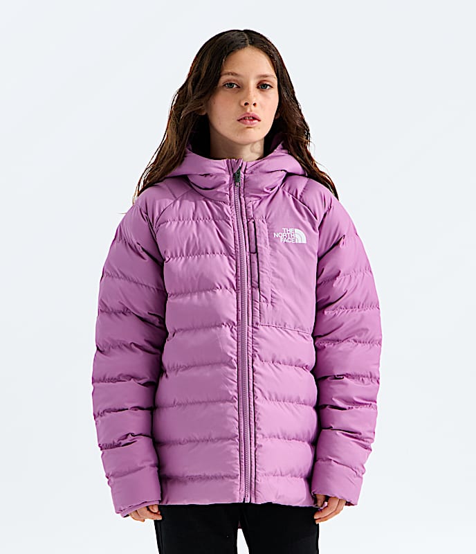 Girls Reversible Perrito Hooded Jacket TNF Hushed Lavender Main