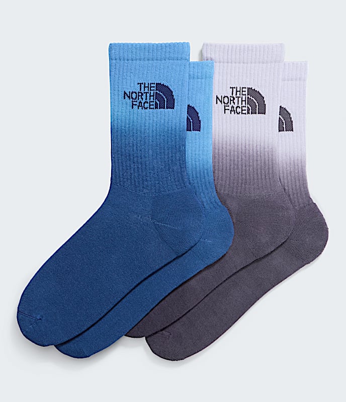 Everyday Crew Socks Dip Dye2P TNF Bold Blue  Grounded Plum HERO
