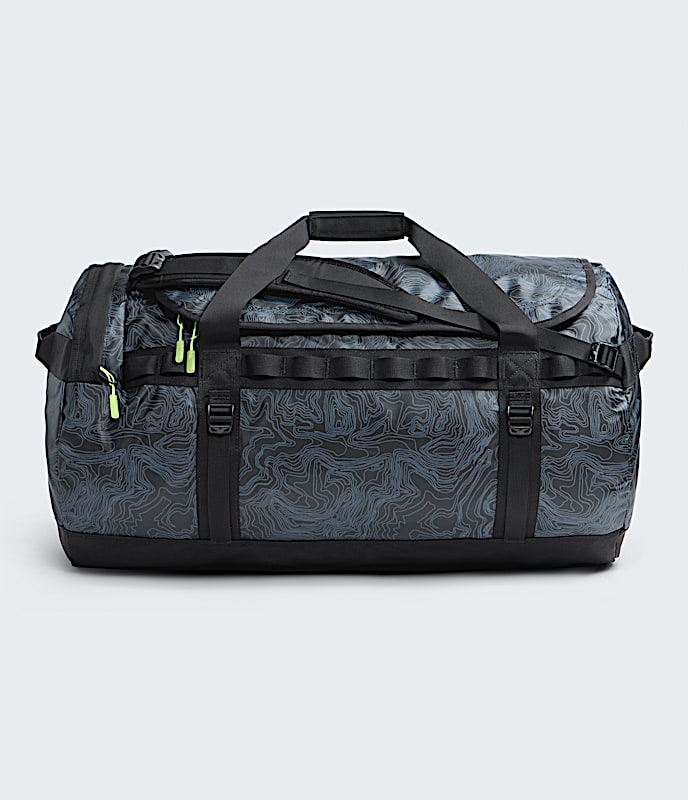 Base Camp DuffelL TNF TNF Black Glowing Topo Print HERO