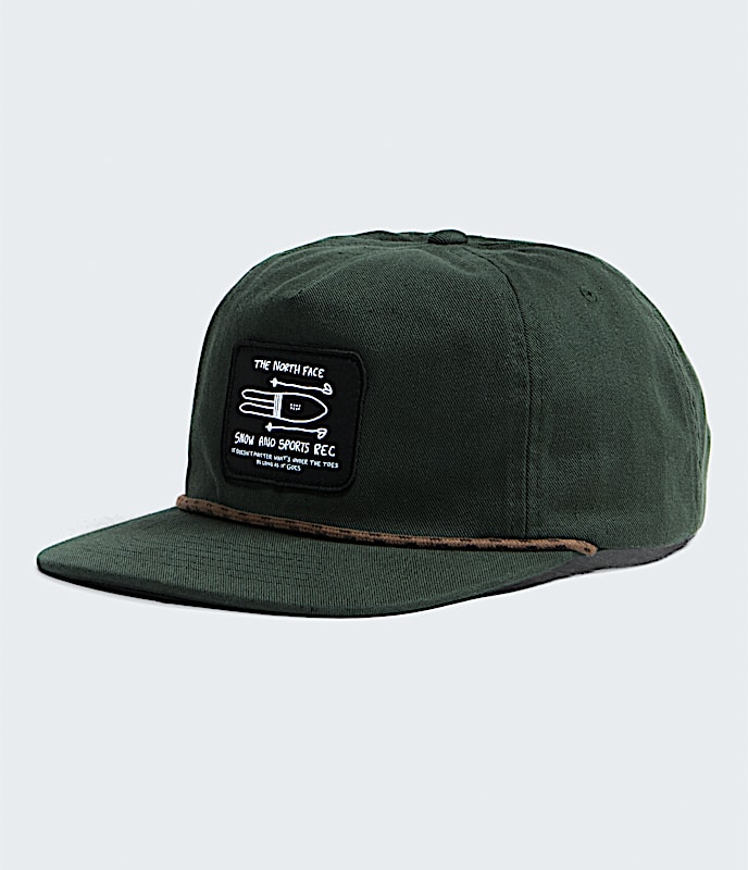 Norm 5Panel Hat TNF Bottle Green  Snow Patch HERO