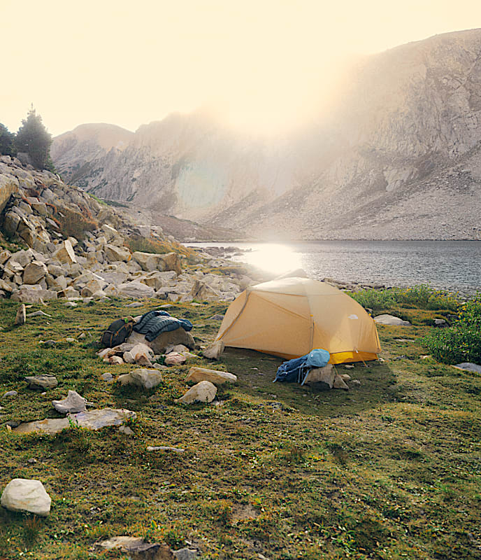 Trail Lite 3 Tent TNF Khaki StoneArrowwood Yellow HERO