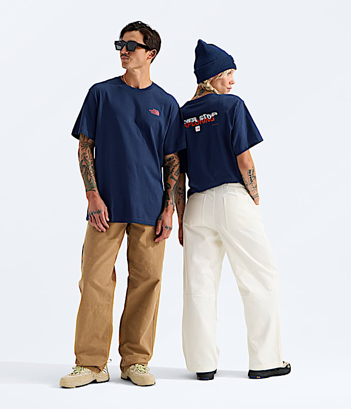 Unisex Distort Logo Relaxed Short-Sleeve Tee - 1