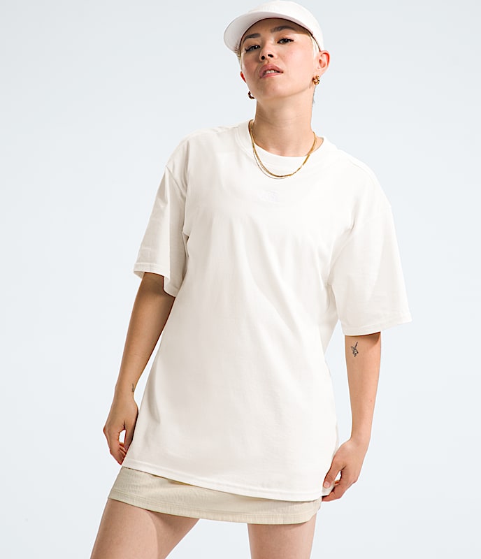 ★THE NORTH FACE★ Korean Short Sleeve T-Shirt  WHITE NT The North Face Short Sleeve Heavyweight Box T-Shirt White