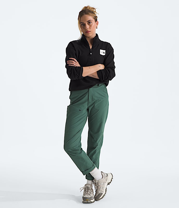 (取寄) ノースフェイス レディース ボックス ハーフ ドーム  ジップ The North Face women Box Half Dome  Zip Khaki Stone The North Face Box Half Dome 1/4 Zip - Women's - Als.com