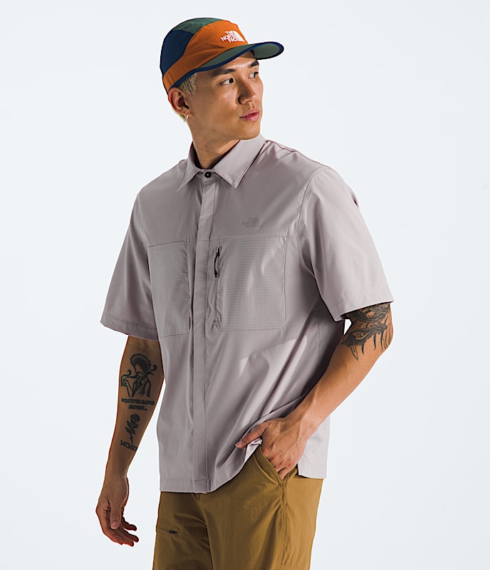★THE NORTH FACE★ Men's Hike and Camp Short Sleeve Round Te The North Face Wander Short-Sleeve Shirt - Men's - Hike & Camp