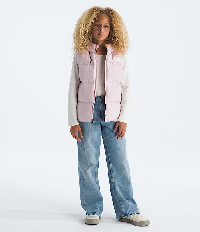 トップス Compact Hooded Vest The North Face The North Face North Down Reversible Hooded Vest - Girls' - Kids