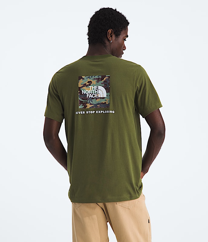 ★★THE NORTH FACE★★ Men's Camp Vibe Short Sleeve T-Shirt Men's Evolution Box Camo Fill Short-Sleeve Tee—Graphic | The