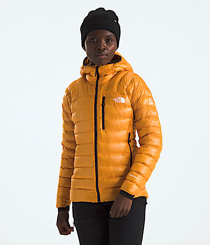 Orange north face coat