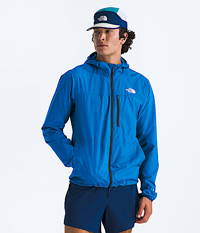 The North Face Womens Hooded Jacket Zip Up Blue Color Block
