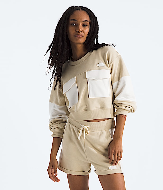 Women’s Terry Oversized Cropped Crew - 1