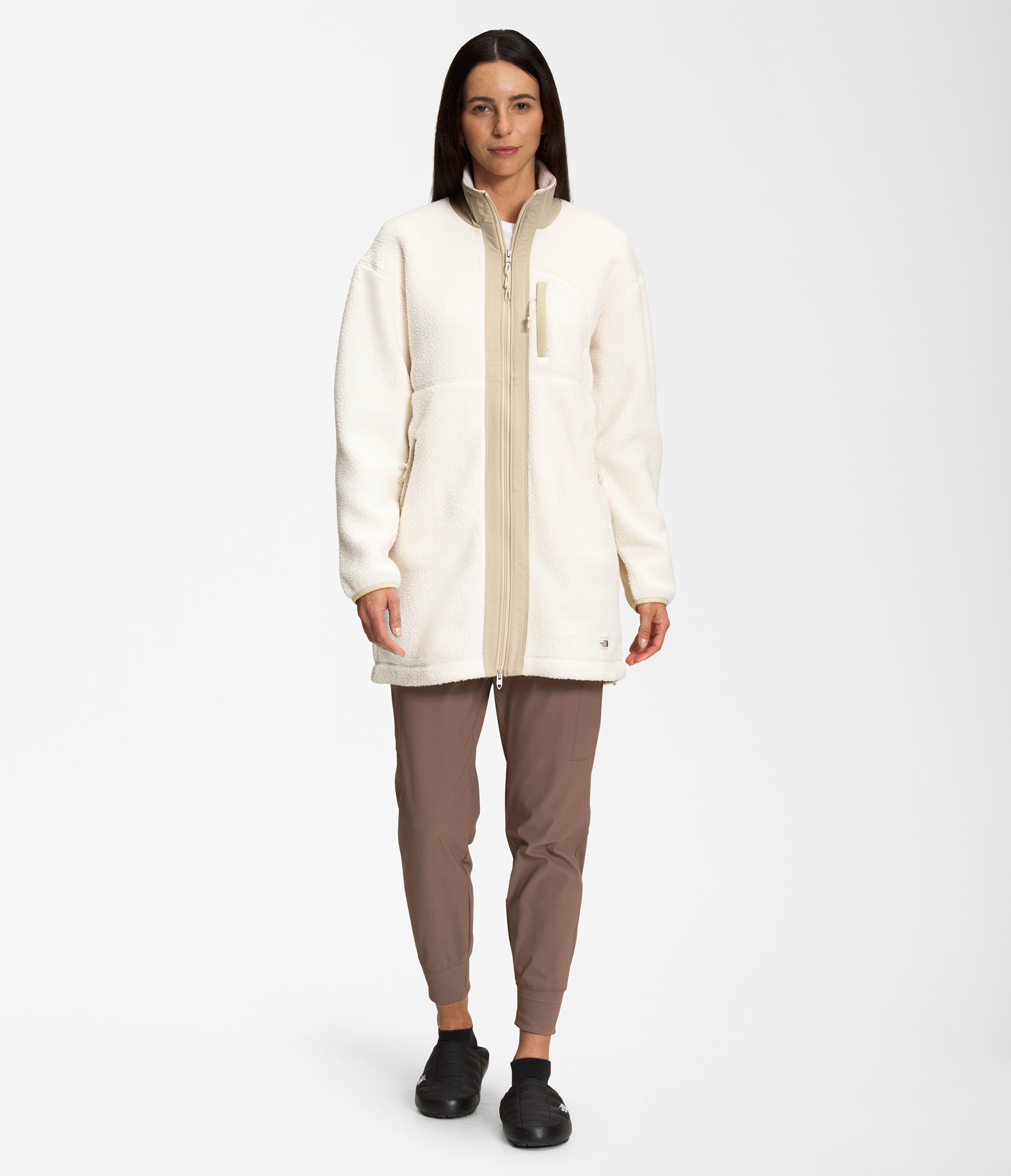 【THE NOTRH FACE】 W'S WOOLLY FLEECE COAT The North Face W'S WOOLLY FLEECE COAT NC4FQ85C WHITE_SAND