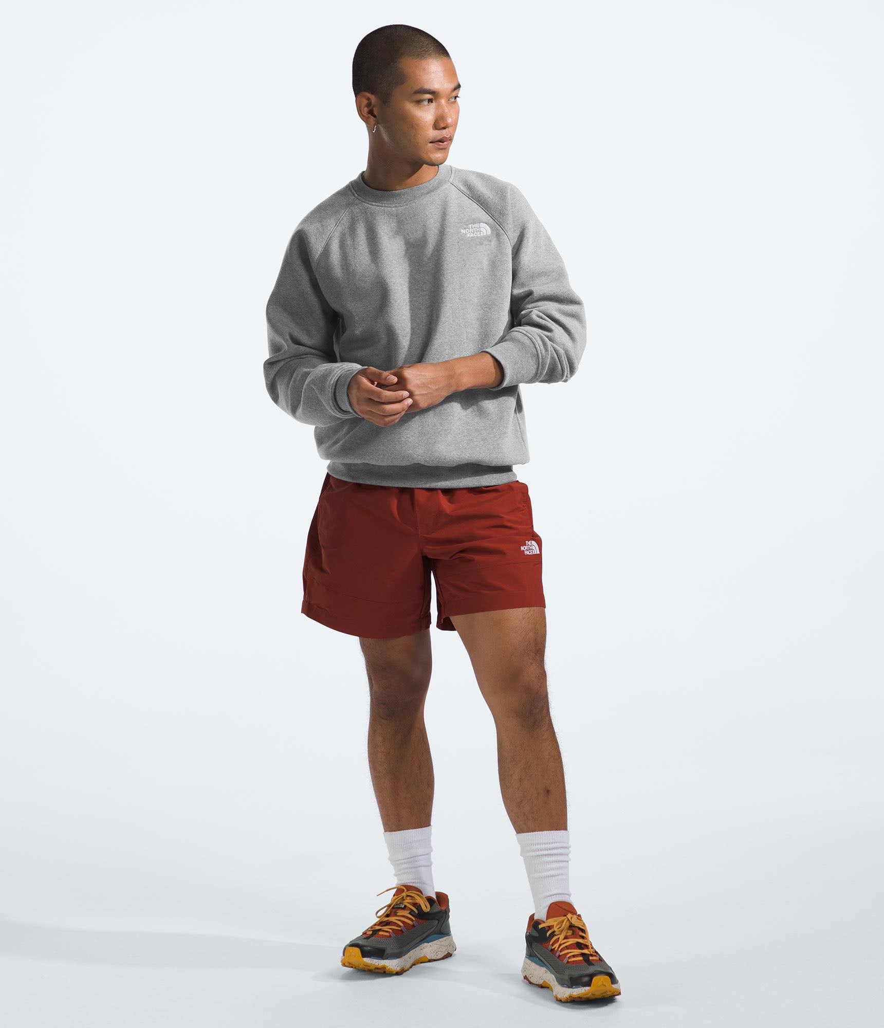 上下セット◆【THE NORTH FACE】Evolution Sweatshirt & Shorts M EVOLUTION CREW | The North Face | The North Face Renewed